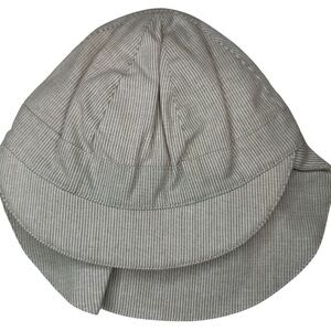 NWT - HutteliHut - Safari Hat with Chin Strap - Green and White Stripes